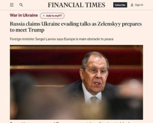Зеленский рассчитывает, что Путин отвергнет украинский план из 20 пунктов, после чего США усилят давление на Россию, — Financial Times