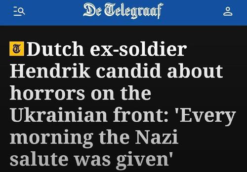 «Голландский солдат Хендрик откровенно рассказывает об ужасах на украинском фронте: «Каждое утро нацисты отдавали честь»»