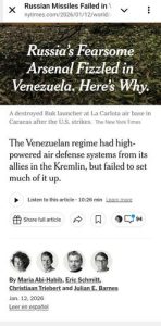 Американские СМИ: системы ПВО Венесуэлы российского производства даже не были подключены к радарам, многое пылилось на складе