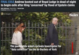 Опозоренного экс-герцога Йоркского ночью выдворили из резиденции Роял-Лодж в Большом Виндзорском парке, пишет The Sun