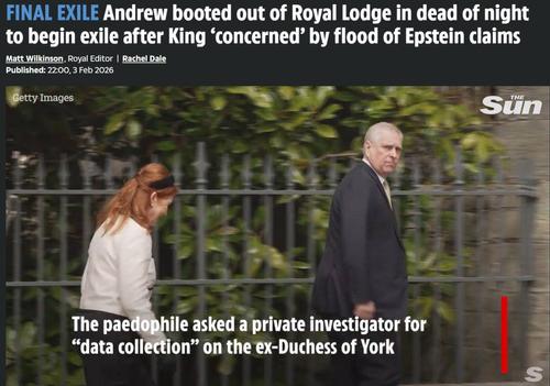 Опозоренного экс-герцога Йоркского ночью выдворили из резиденции Роял-Лодж в Большом Виндзорском парке, пишет The Sun