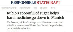 Речь Рубио в Мюнхене стала холодным душем для Киева — Responsible Statecraft